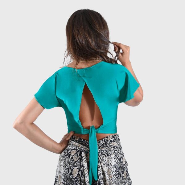 Peto Roma Turquesa Lycra Maria Paskaro - Imagen 5
