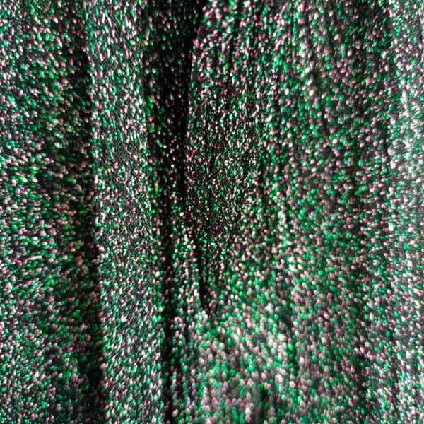 Tapado Kimono Largo Verona Verde Multicolor Shine Transparente Maria Paskaro - Imagen 4