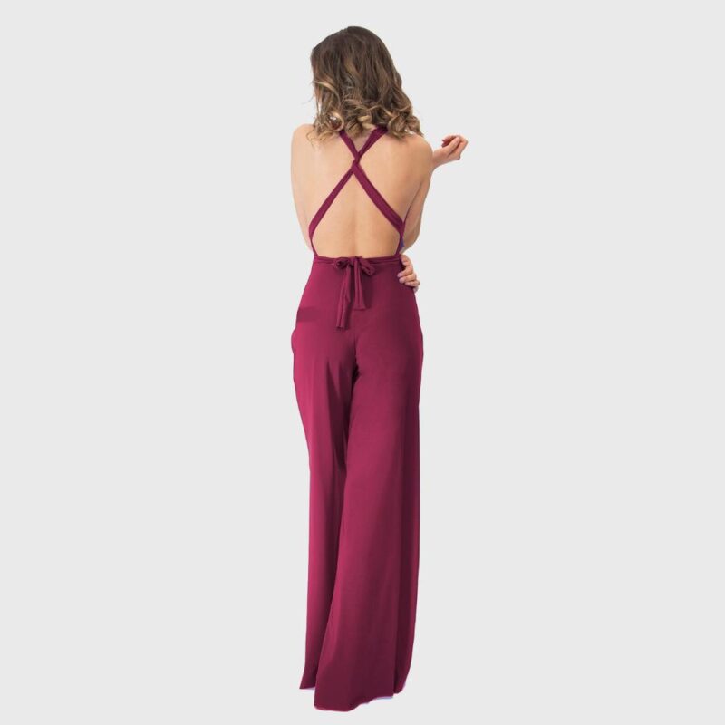 Enterito Largo Dakar Cherry Lycra Multiforma Maria Paskaro