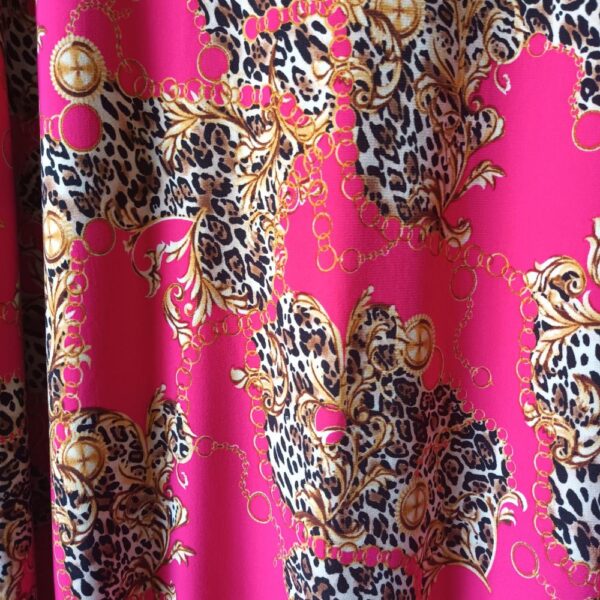 Falda Larga Bristol Fucsia Animal Lycra Maria Paskaro - Imagen 4