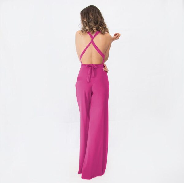 Enterito Largo Dakar Fucsia Lycra Multiforma Maria Paskaro - Imagen 3