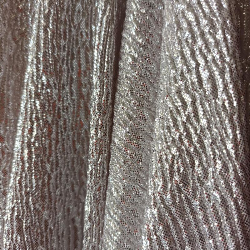Polera Dunedin Plisado Plateado Lycra Mangas Nudo Maria Paskaro