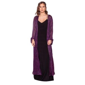 Tapado Kimono Largo Verona Cherry Multicolor Shine Transparente Maria Paskaro
