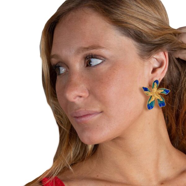 Aros Lirio Azul María Paskaro