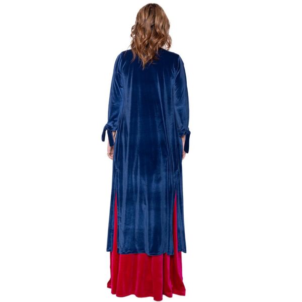 Tapado Kimono Largo Verona Azul Francia Terciopelo Maria Paskaro - Imagen 2