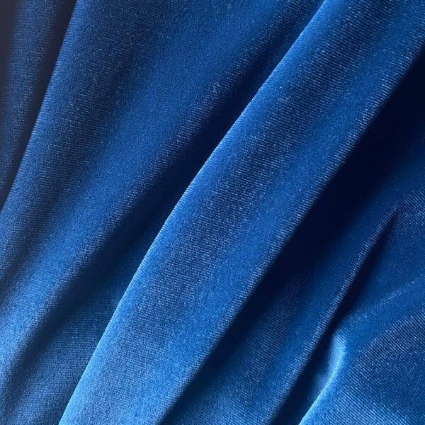 Tapado Kimono Largo Verona Azul Francia Terciopelo Maria Paskaro - Imagen 5