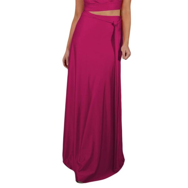 Falda Larga Veracruz Magenta Lycra Dupont Maria Paskaro