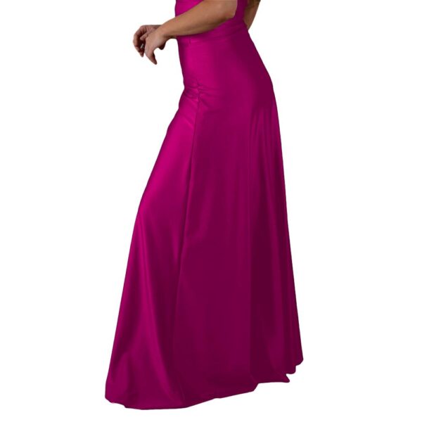 Falda Larga Veracruz Magenta Lycra Dupont Maria Paskaro - Imagen 2