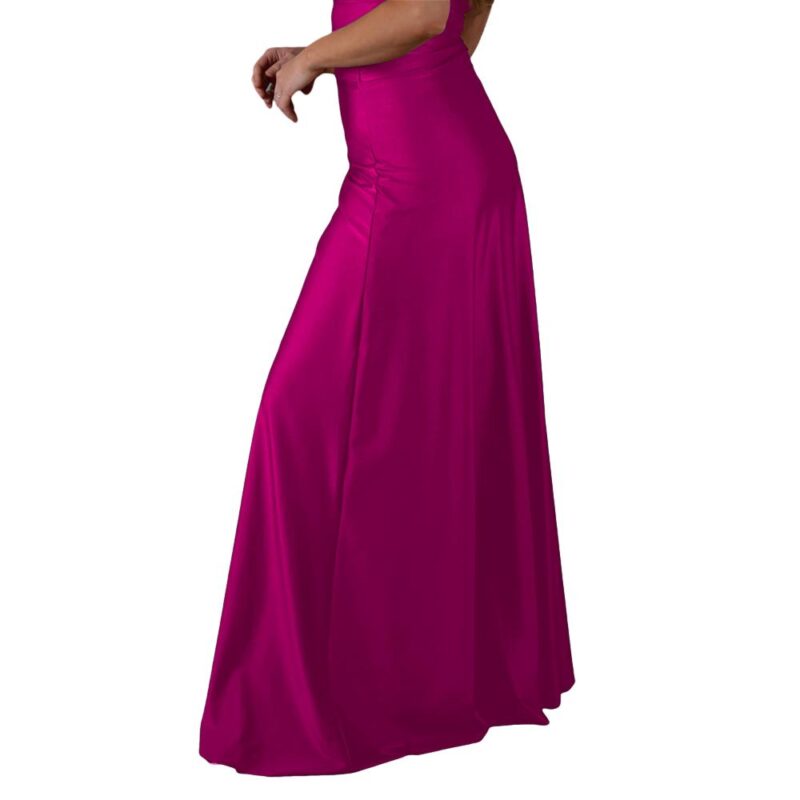 Falda Larga Veracruz Magenta Lycra Dupont Maria Paskaro