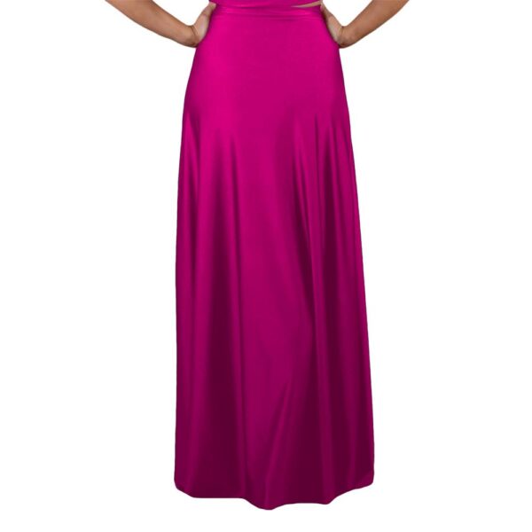 Falda Larga Veracruz Magenta Lycra Dupont Maria Paskaro - Imagen 3