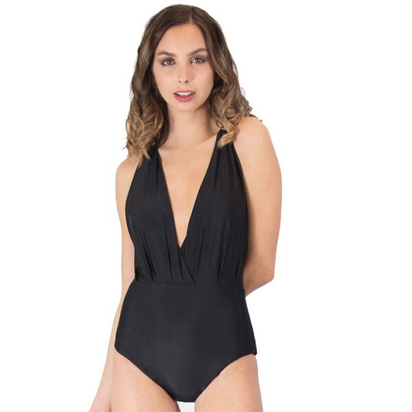 Body-Traje De Baño Dakar Negro Lycra Ajustable Maria Paskaro