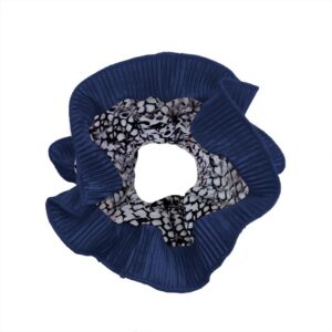 Scrunchie Collet Begonia M Piton Azul Marino Maria Paskaro