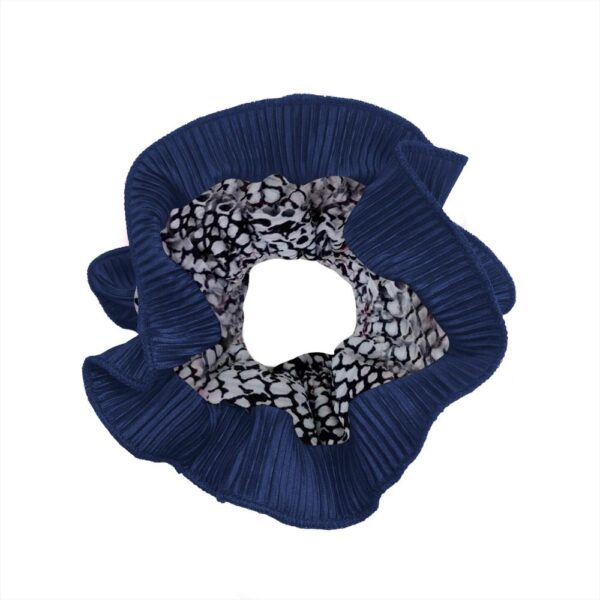 Scrunchie Collet Begonia M Piton Azul Marino Maria Paskaro
