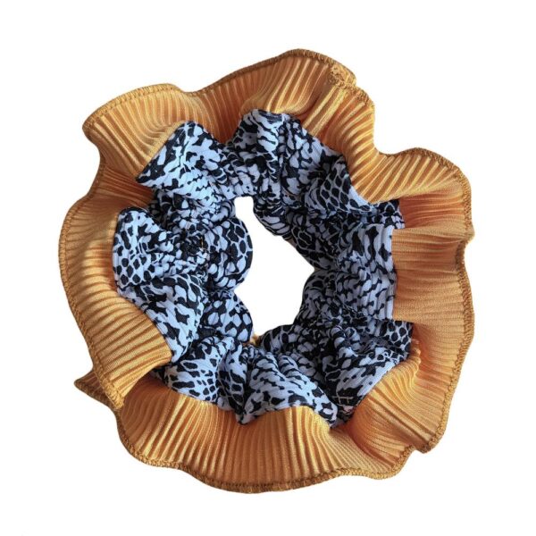 Scrunchie Collet Begonia M Piton Mostaza  Maria Paskaro