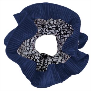 Scrunchie Collet Begonia XL Piton Azul Marino Maria Paskaro
