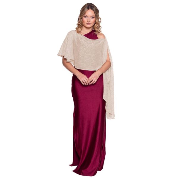 Tapado Capa Multiforma Catania Blanco Invierno Transparente Maria Paskaro - Imagen 3