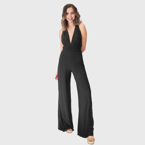 Enterito Largo Dakar Negro Lycra Multiforma Maria Paskaro