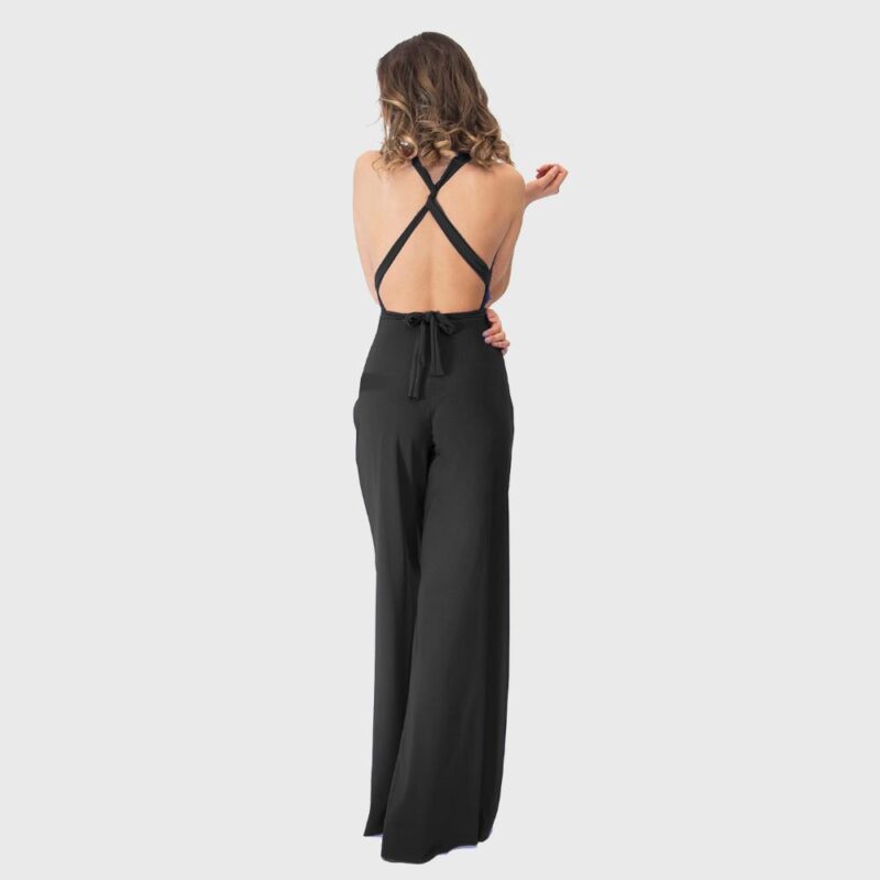 Enterito Largo Dakar Negro Lycra Multiforma Maria Paskaro
