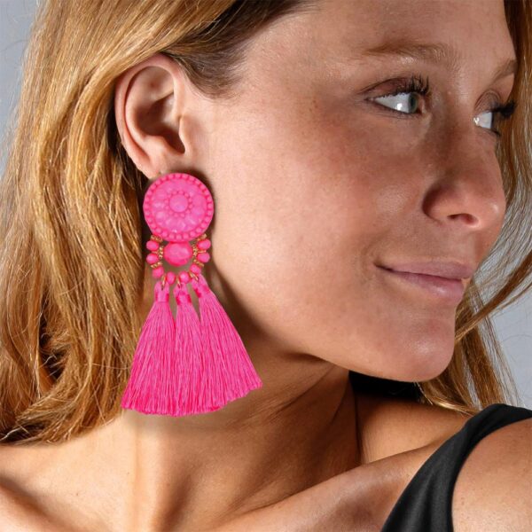 Aros Amazonas Fucsia Fleco Maria Paskaro