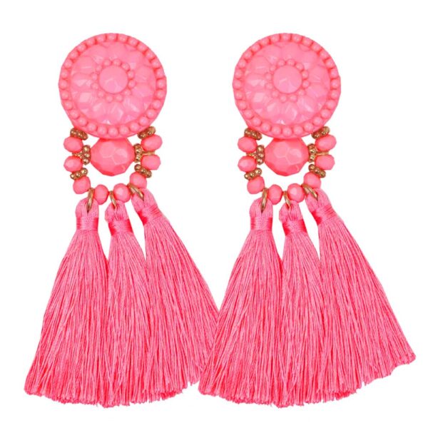 Aros Amazonas Fucsia Fleco Maria Paskaro - Imagen 2
