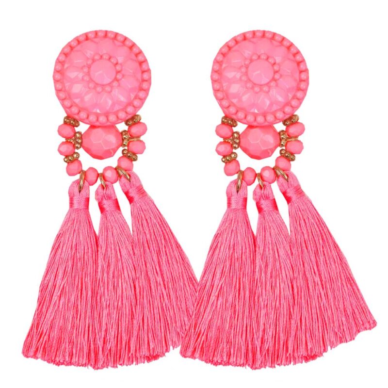 Aros Amazonas Fucsia Fleco Maria Paskaro