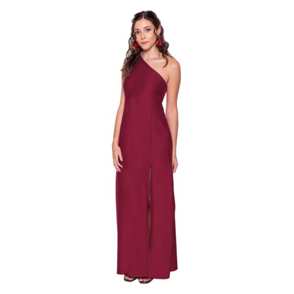 Vestido Largo Asti Burdeo Dupont Maria Paskaro