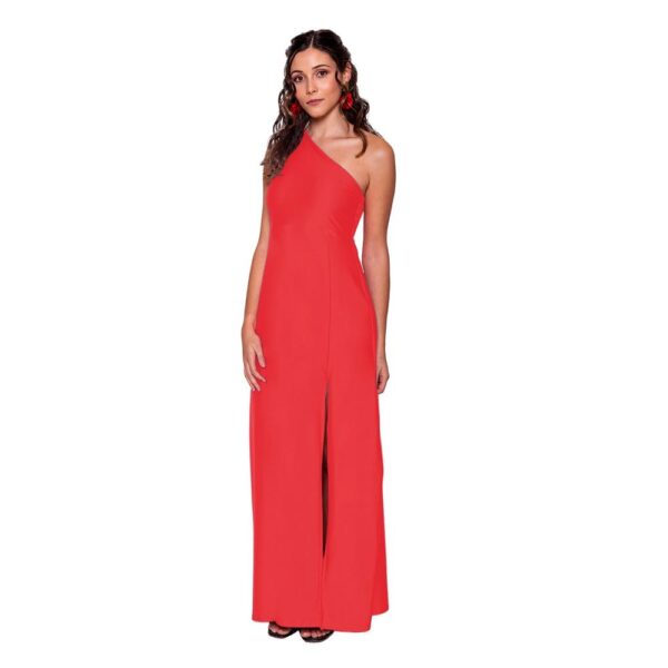Vestido Largo Asti Coral Dupont Maria Paskaro