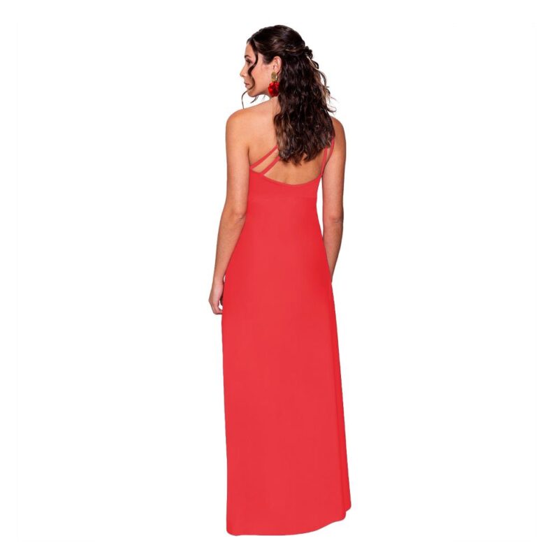 Vestido Largo Asti Coral Dupont Maria Paskaro