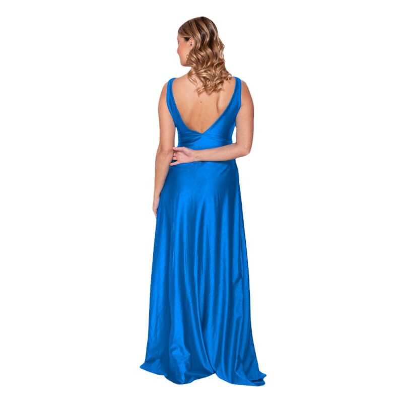 Vestido Largo Algarve Calypso Lycra Dupont Maria Paskaro
