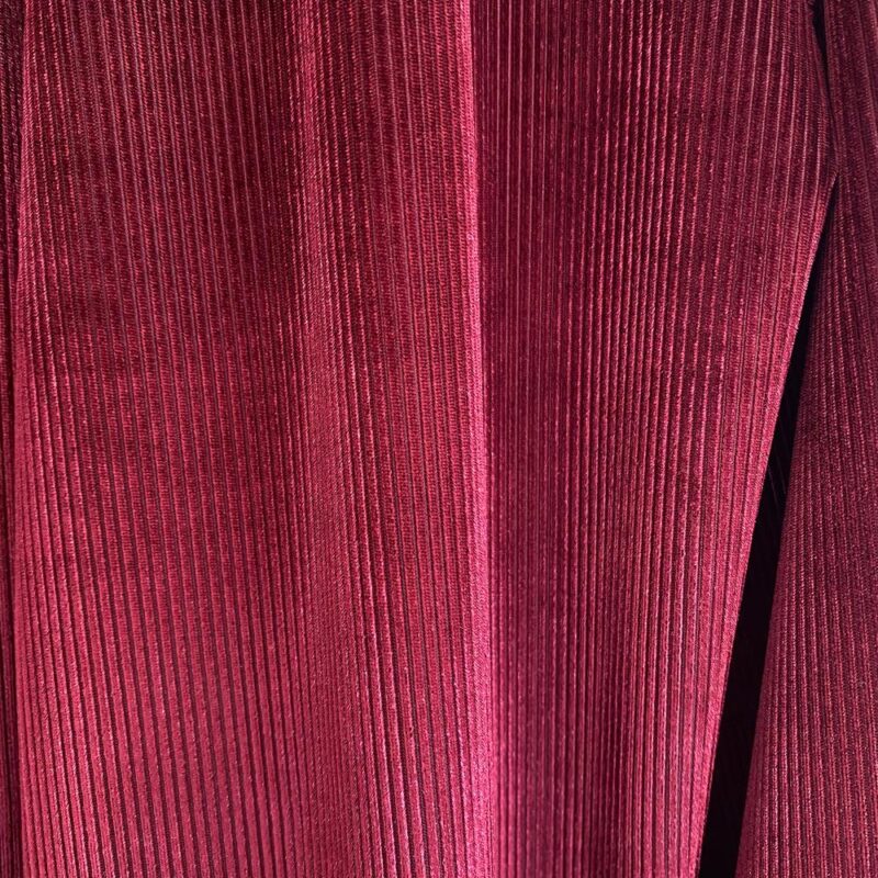 Tapado Kimono Largo Verona Burdeo Terciopelo Lineas Maria Paskaro