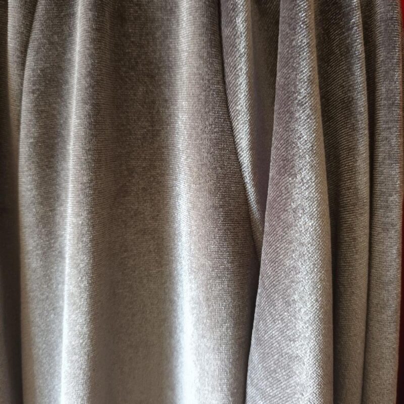 Tapado Kimono Largo Verona Gris Terciopelo Maria Paskaro