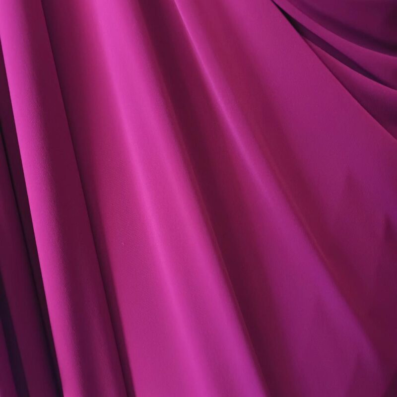 Vestido Largo Mangas Magenta Lycra Lazo Espalda Maria Paskaro