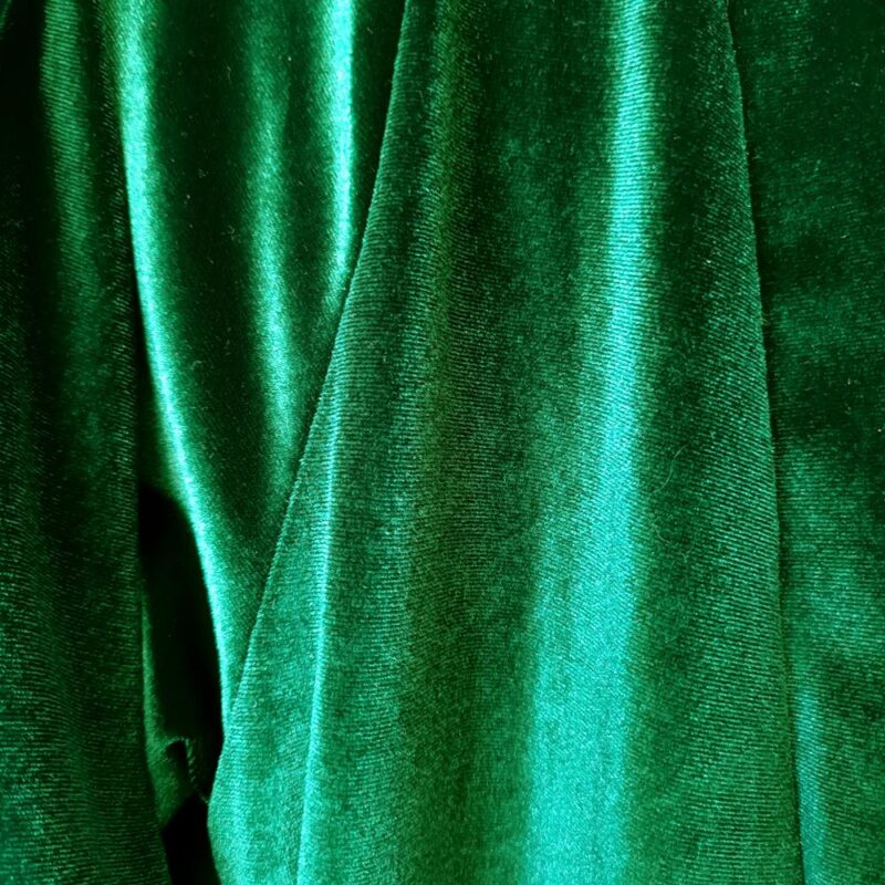 Tapado Kimono Largo Verona Verde Botella Terciopelo Maria Paskaro
