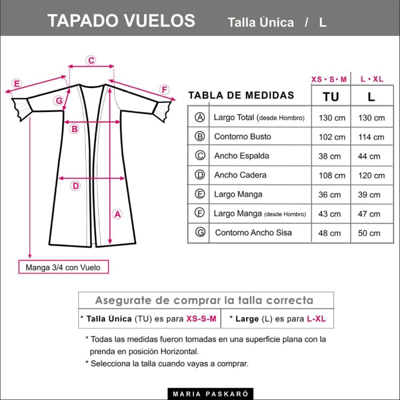 Tapado Kimono Vuelos Cherry Animal Viscosa Maria Paskaro