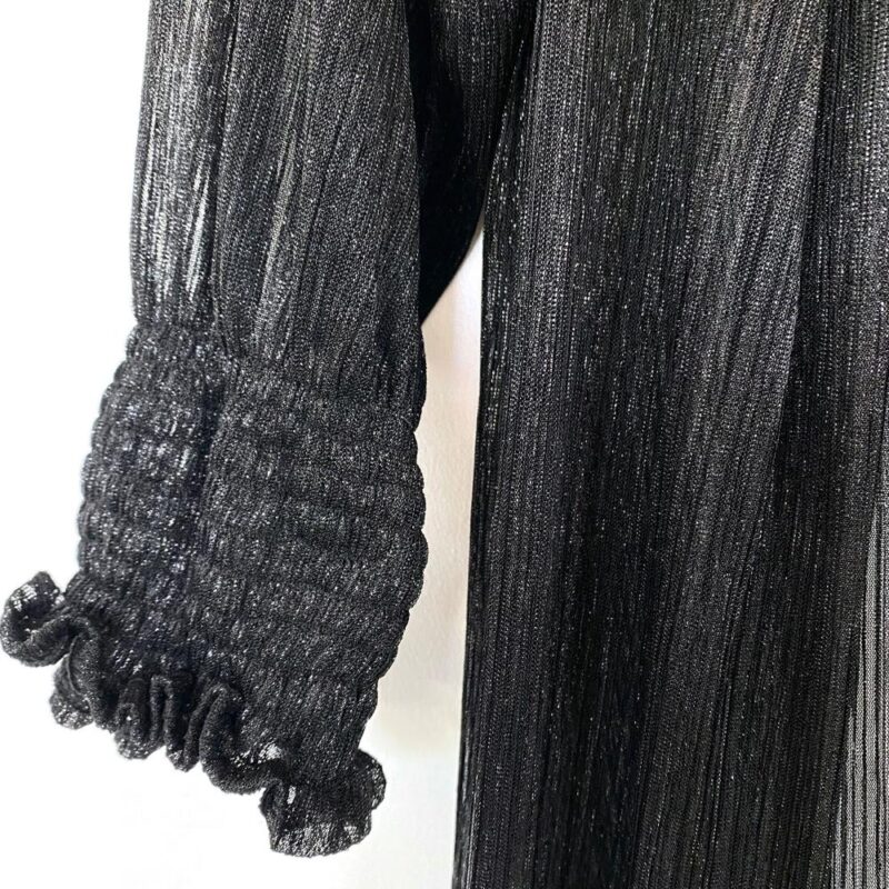 Tapado Kimono Santini Negro Transparente Maria Paskaro