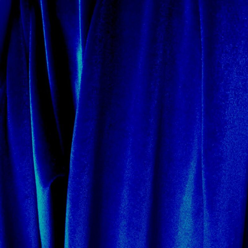 Tapado Kimono Largo Verona Azulino Terciopelo Maria Paskaro