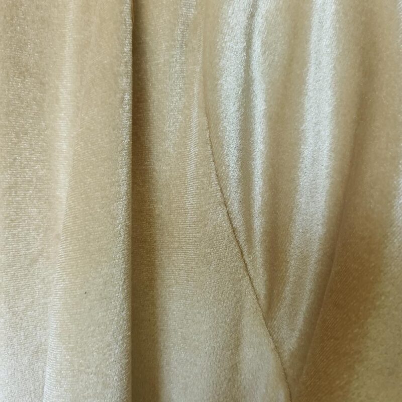 Tapado Kimono Corto Dublin Beige Terciopelo Maria Paskaro