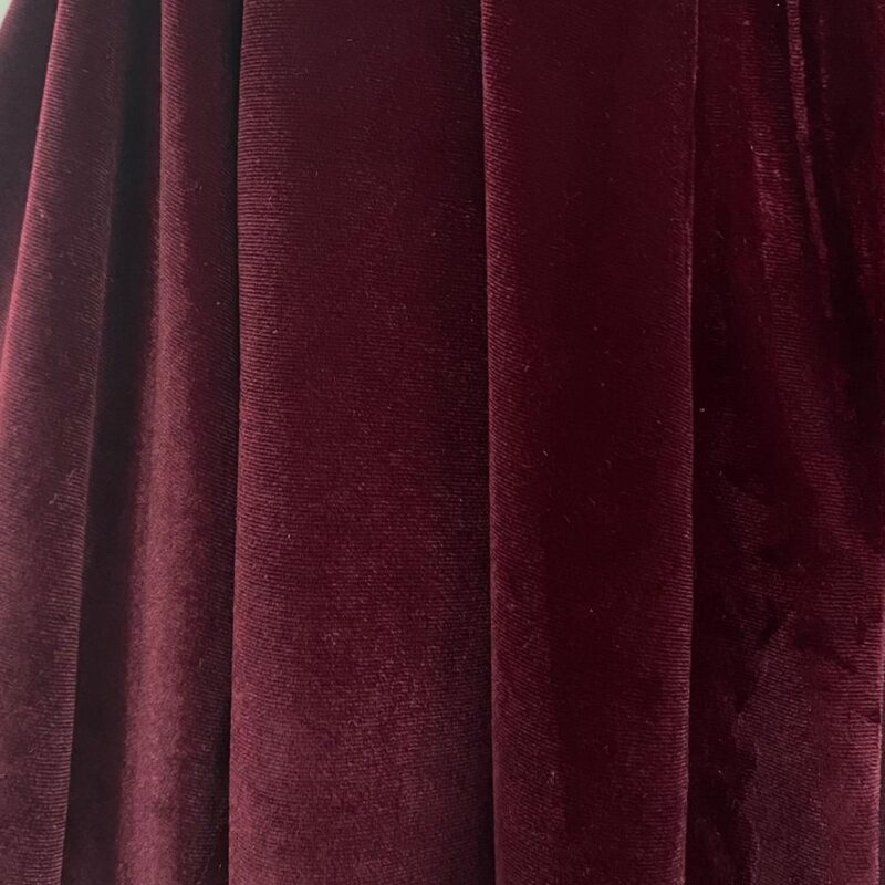 Tapado Kimono Largo Verona Burdeo Oscuro Terciopelo Maria Paskaro