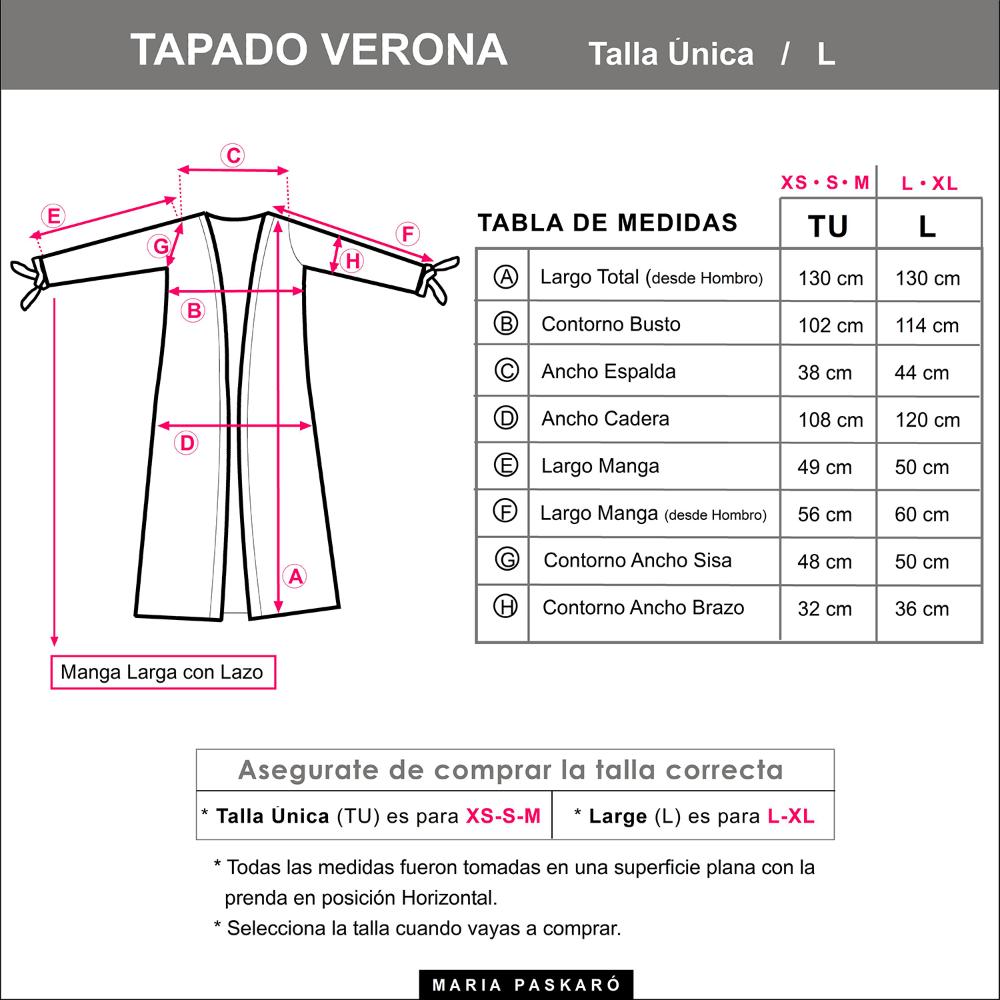 Tapado Kimono Largo Verona Lila Plisado Maria Paskaro