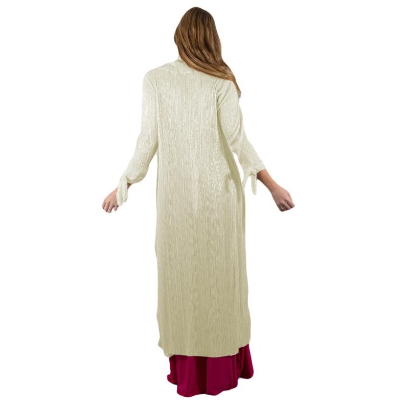 Tapado Kimono Largo Verona Blanco Invierno Transparente Maria Paskaro