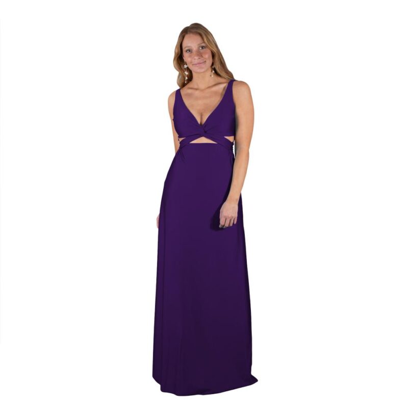 Vestido Largo Algarve Morado Lycra Dupont Maria Paskaro