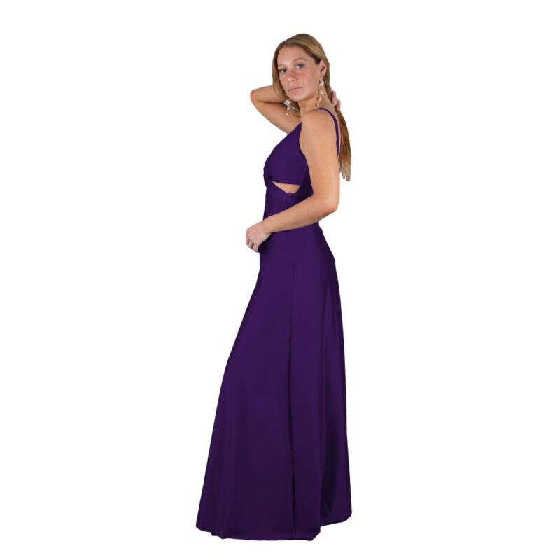 Vestido Largo Algarve Morado Lycra Dupont Maria Paskaro