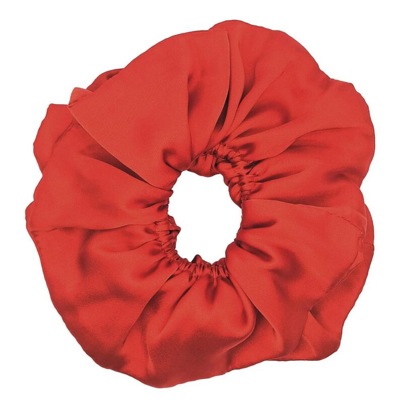Scrunchie Collet Camelia L Terracota Seda Maria Paskaro
