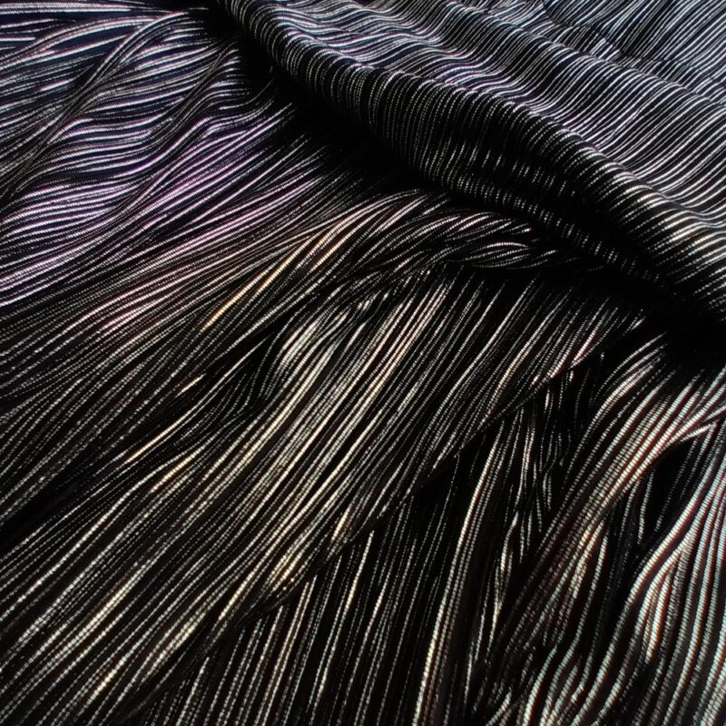 Tapado Kimono Largo Verona Plateado Oscuro Plisado Maria Paskaro
