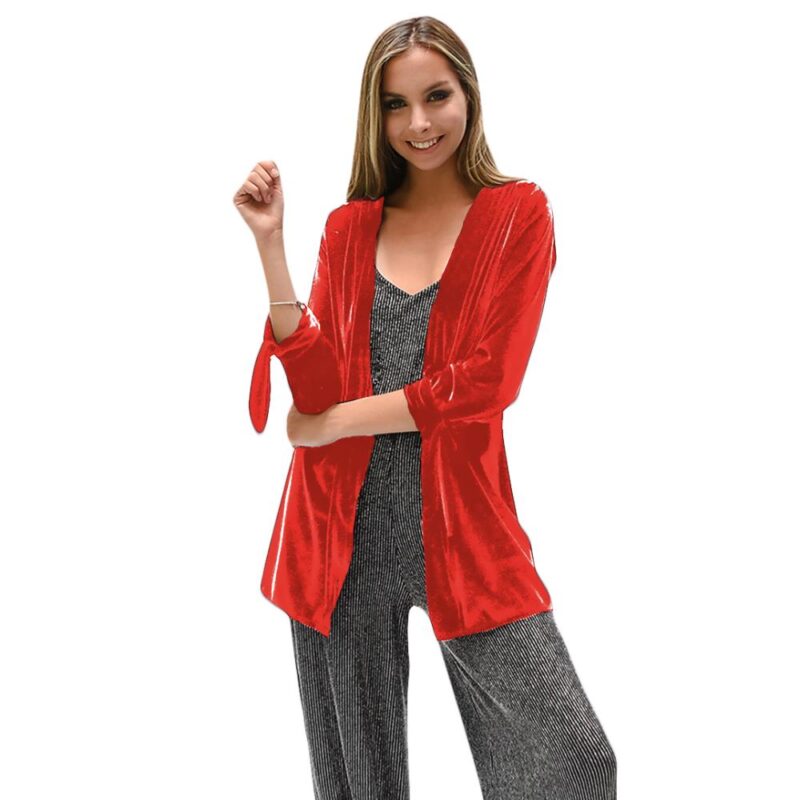 Tapado Kimono Corto Dublin Coral Terciopelo Maria Paskaro