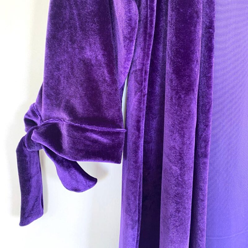 Tapado Kimono Largo Verona Purpura Terciopelo Maria Paskaro