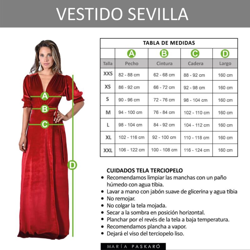 Vestido Largo Sevilla Negro Terciopelo Mangas Maria Paskaro