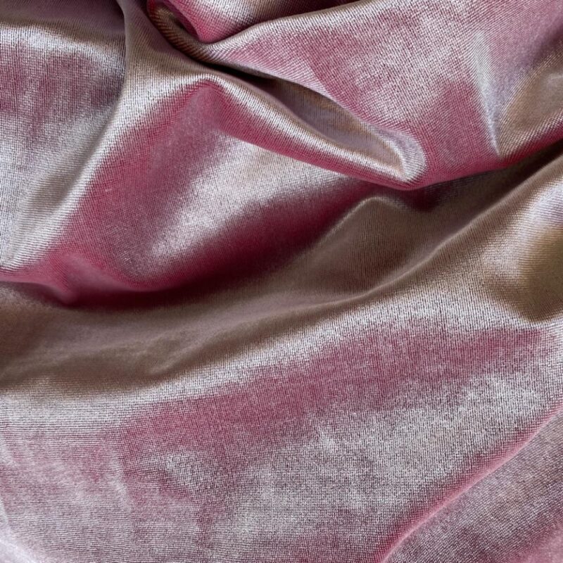 Tapado Kimono Largo Verona Rosa Terciopelo Brillante Maria Paskaro