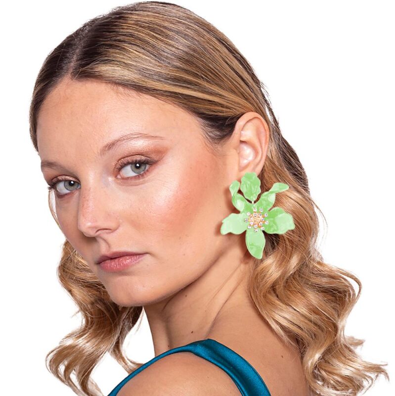 Aros Amapola Verde Agua María Paskaro