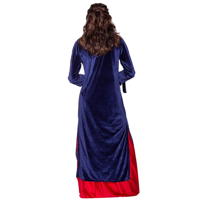 Tapado Kimono Largo Verona Azul Terciopelo Maria Paskaro